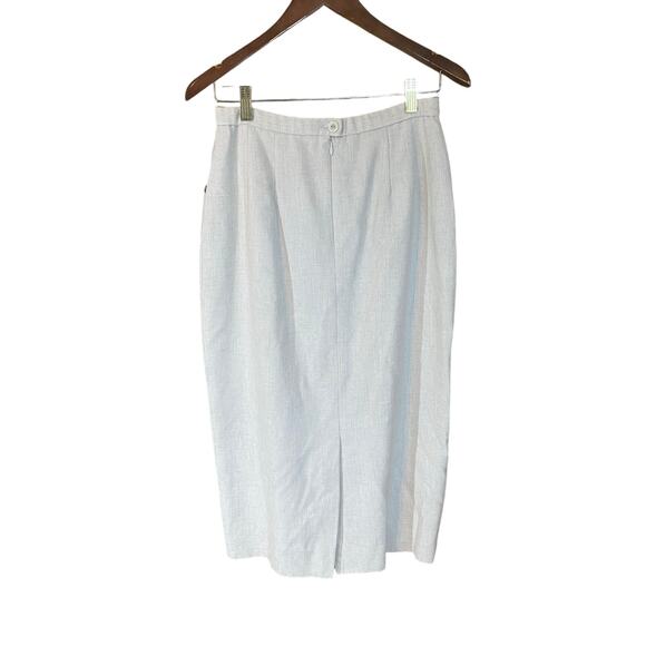 Pendleton Linen Blend Pencil Skirt Beige Size 8 Made in USA vintage - Picture 6 of 7